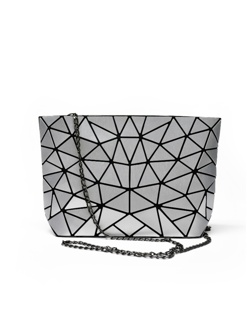 EMILIO PEPE Geo Lucent Wristlet/Shoulder Bag in Silver